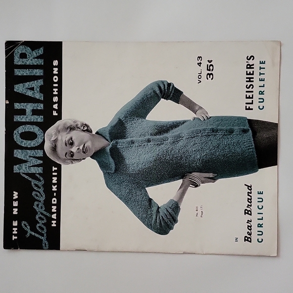 The New Looped Mohair Hand-Knit Fashions 1958 Volume 43 - Picture 5 of 12